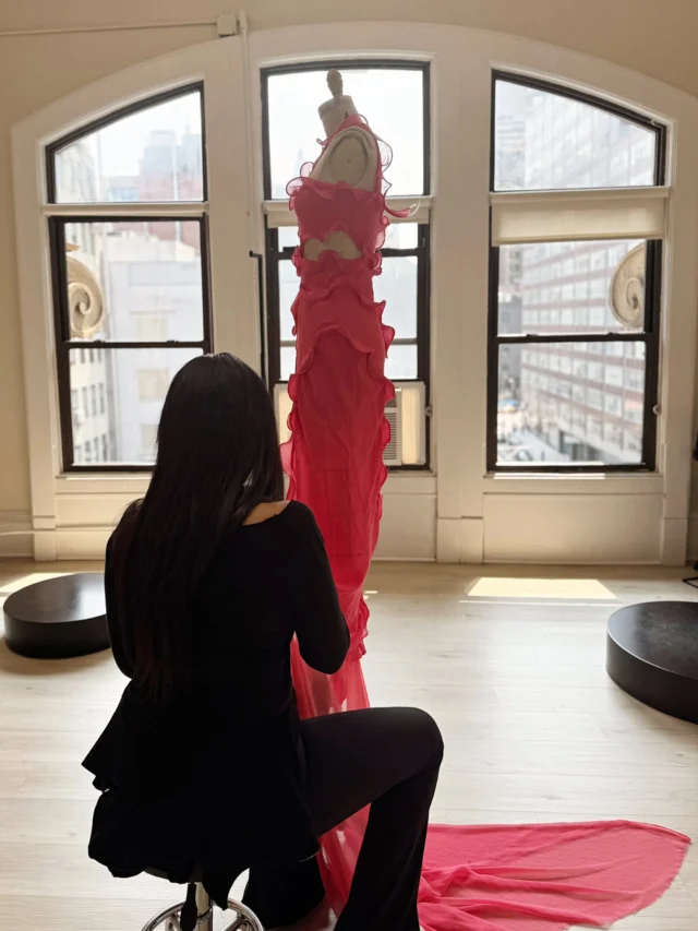 After a dry cleaning disaster left our client’s stunning Cult Gaia dress damaged, Lama worked her magic - sourcing a fabric match and recreating the piece exactly how the client envisioned!